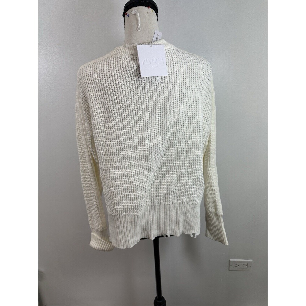 Pistola Olga waffle stitch sweater in Ivory size M New - Picture 4 of 7